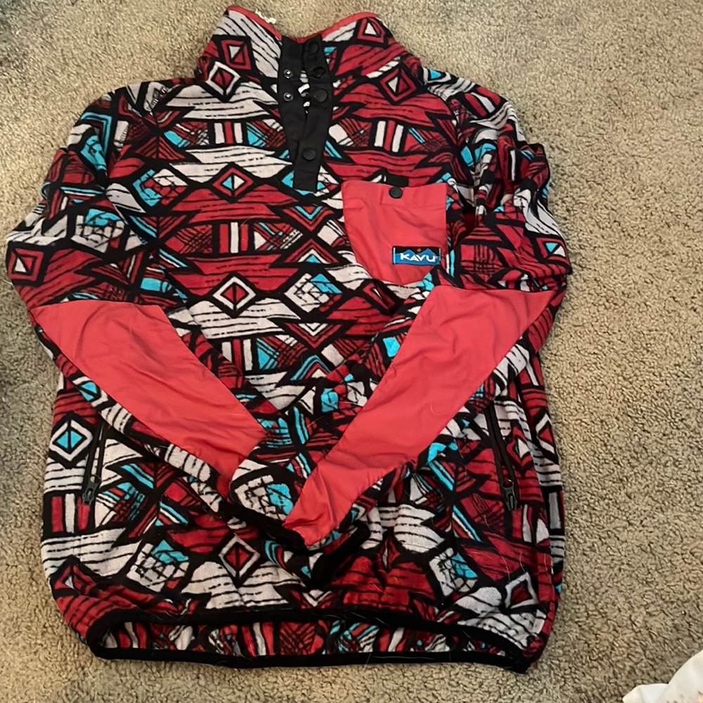 Kavu Patterned Fleece Pullover - image 1